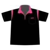 Poloshirt/Schwarz/Pink